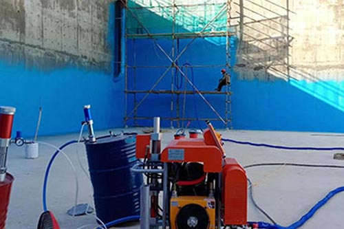 污水池廢水池防腐噴涂聚脲專用聚脲噴涂機工藝方案(圖3) 污水池廢水池防腐噴涂聚脲